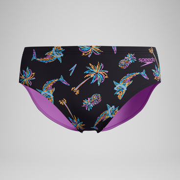 Men's Printed One Brief Black