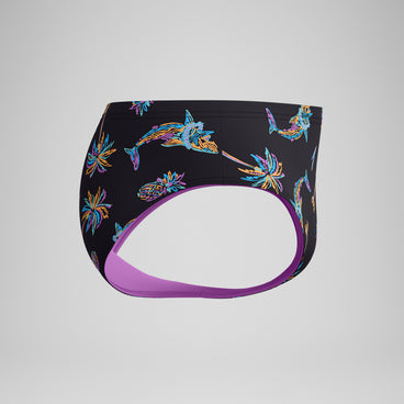 Men's Printed One Brief Black