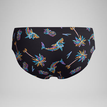 Men's Printed One Brief Black