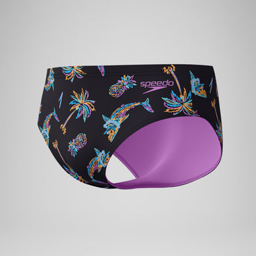 Men's Printed One Brief Black