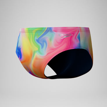 Men's Club Training Printed Brief Pink/Yellow