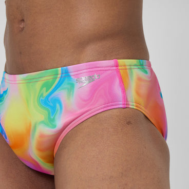 Men's Club Training Printed Brief Pink/Yellow
