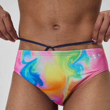 Men's Club Training Printed Brief Pink/Yellow