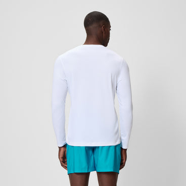 Men's Long Sleeve Graphic Swim Shirt White/Blue