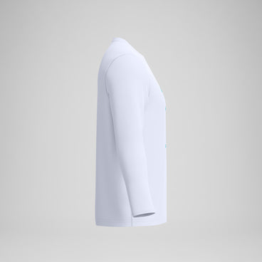Men's Long Sleeve Graphic Swim Shirt White/Blue