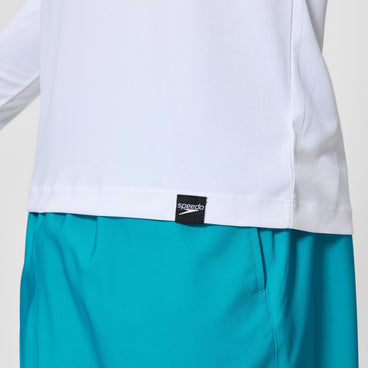 Men's Long Sleeve Graphic Swim Shirt White/Blue