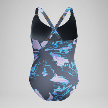 Women's Shaping V Neck Swimsuit Pink/Orange