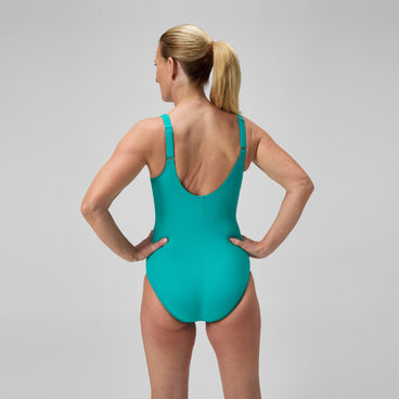 Women's Shaping Cross Knot Swimsuit Turquoise