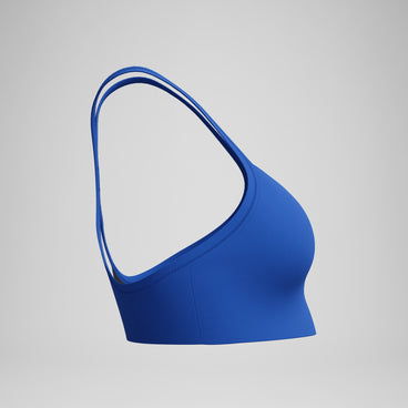Women's Solid Racerback Bikini Top Blue
