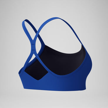Women's Solid Racerback Bikini Top Blue