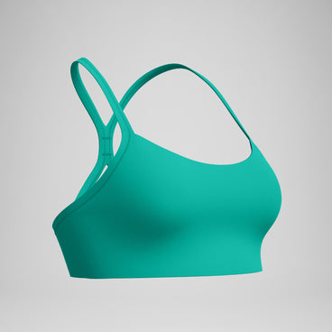 Women's Solid Racerback Bikini Top Teal