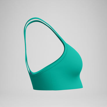 Women's Solid Racerback Bikini Top Teal