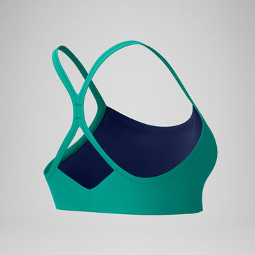 Women's Solid Racerback Bikini Top Teal