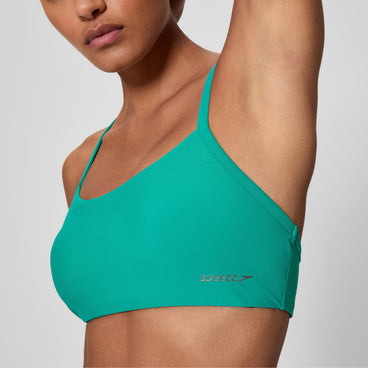 Women's Solid Racerback Bikini Top Teal
