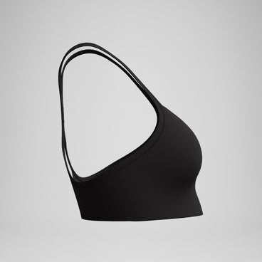 Women's Racerback Crop Top Dark Grey