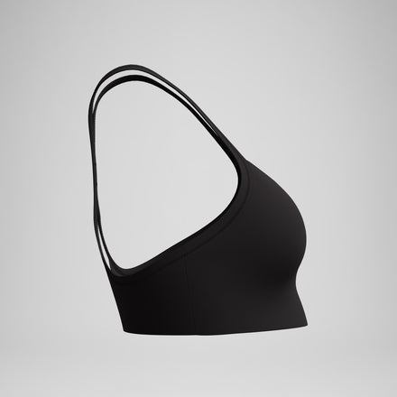 Women's Racerback Crop Top Dark Grey
