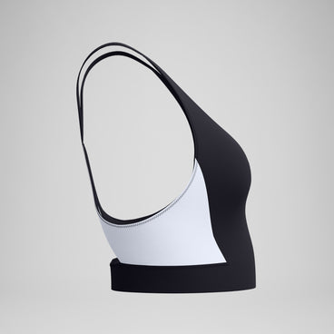 Women's Colourblock Bikini Top Black/White