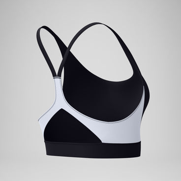 Women's Colourblock Bikini Top Black/White