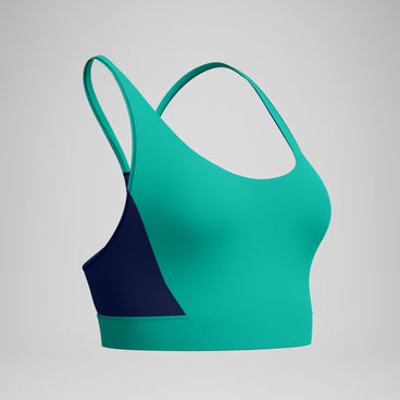 Women's Colorblock Bikini Top Teal/Navy