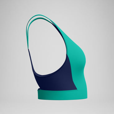 Women's Colorblock Bikini Top Teal/Navy