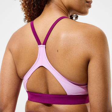Women's Colorblock Bikini Top Dark Pink