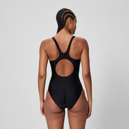 Women's Colorblock Splice 2.0 One Piece Black/Turquoise