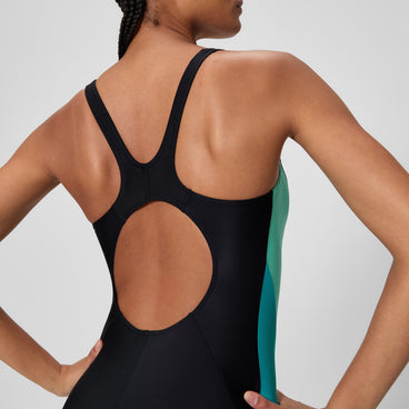 Women's Colorblock Splice 2.0 One Piece Black/Turquoise