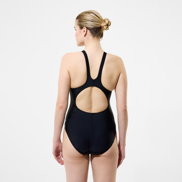 Women's Colourblock Muscleback Swimsuit Black/Peach