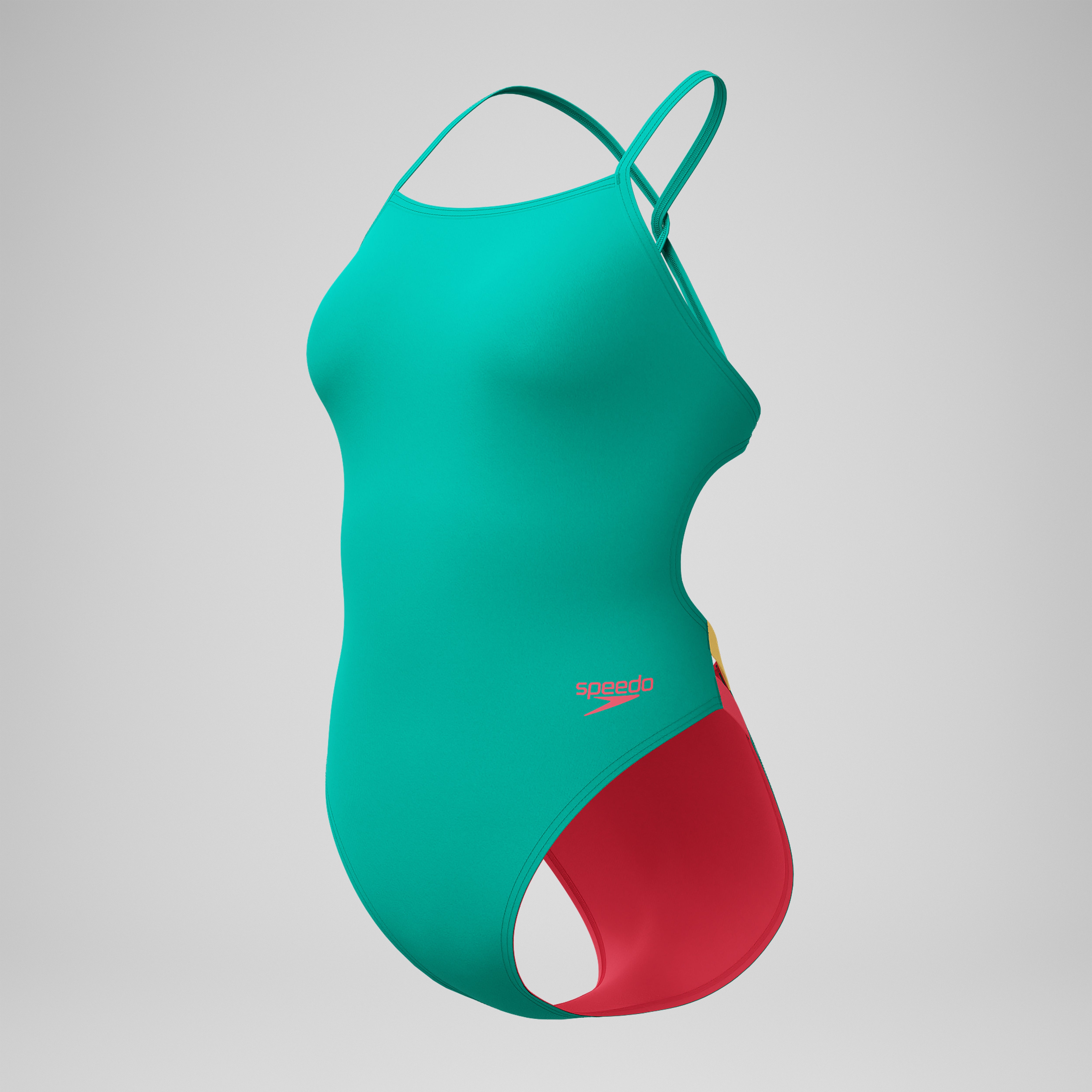 Women's Solid Twist Back One Piece Green | Speedo