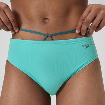 Men's Solid One Brief Turquoise