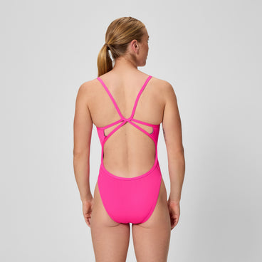 Women's Club Training Web Back Swimsuit Pink