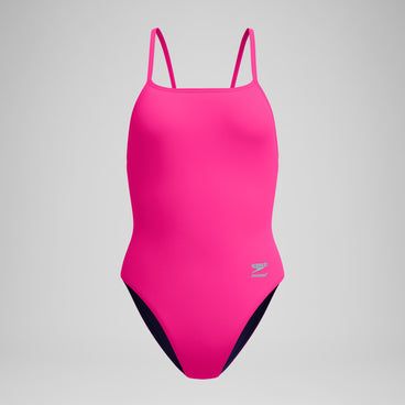 Women's Club Training Web Back Swimsuit Pink