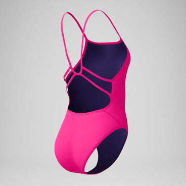 Women's Club Training Web Back Swimsuit Pink