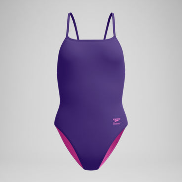 Women's Club Training Web Back Swimsuit Purple
