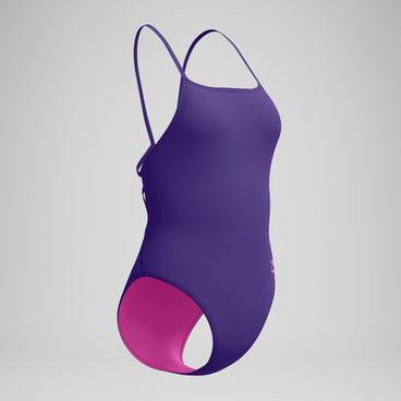 Women's Club Training Web Back Swimsuit Purple