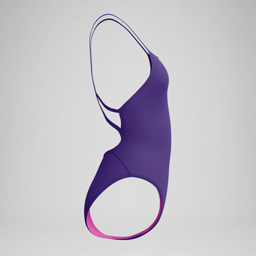 Women's Club Training Web Back Swimsuit Purple