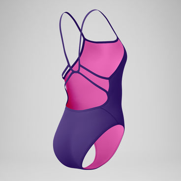 Women's Club Training Web Back Swimsuit Purple