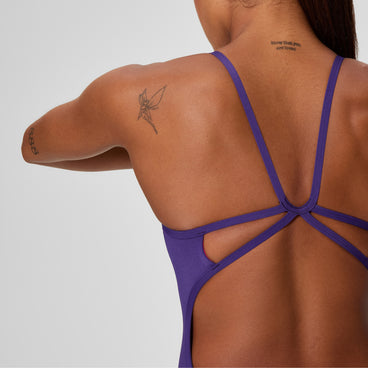 Women's Club Training Web Back Swimsuit Purple