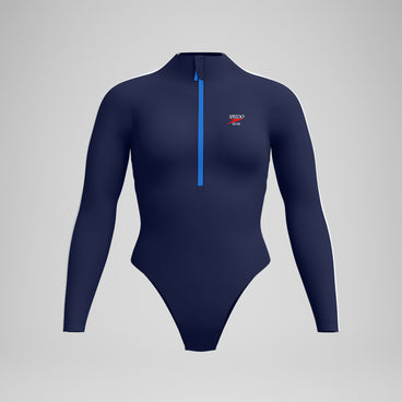 Women's Jetstream Long Sleeve Colorblock One Piece Navy