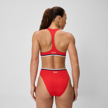 Women's Jetstream Racerback Bikini Top Red/White