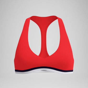 Women's Jetstream Racerback Bikini Top Red/White