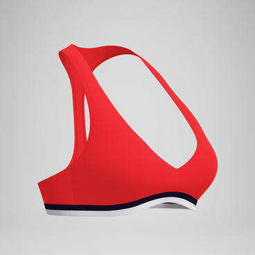 Women's Jetstream Racerback Bikini Top Red/White