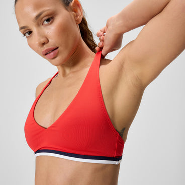 Women's Jetstream Racerback Bikini Top Red/White