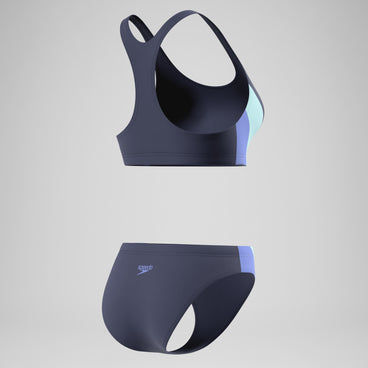 Women's Colourblock Bikini Set Navy/Blue