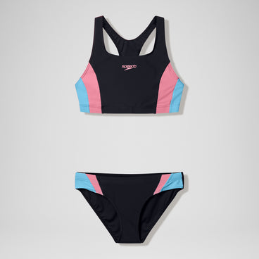 Women's Colourblock Splice 2.0 Bikini Black/Aqua/Red