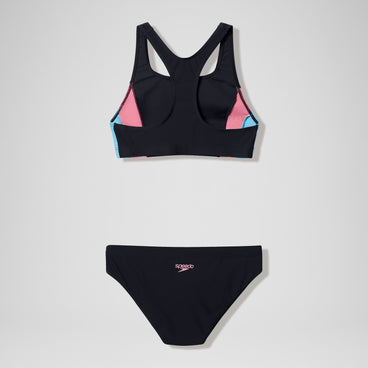 Women's Colourblock Splice 2.0 Bikini Black/Aqua/Red