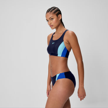 Women's Colourblock Splice 2.0 Bikini Black/Aqua/Green