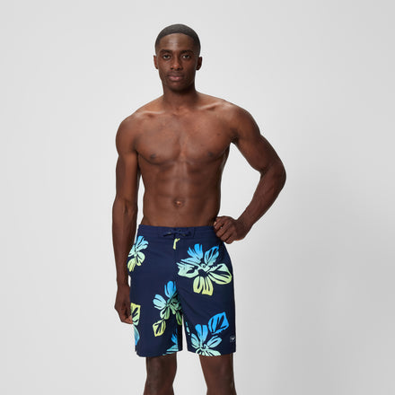 Men's Print Bondi Swim Shorts Navy/Yellow