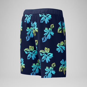 Men's Print Bondi Swim Shorts Navy/Yellow