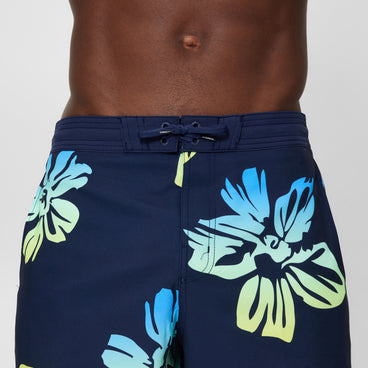 Men's Print Bondi Swim Shorts Navy/Yellow
